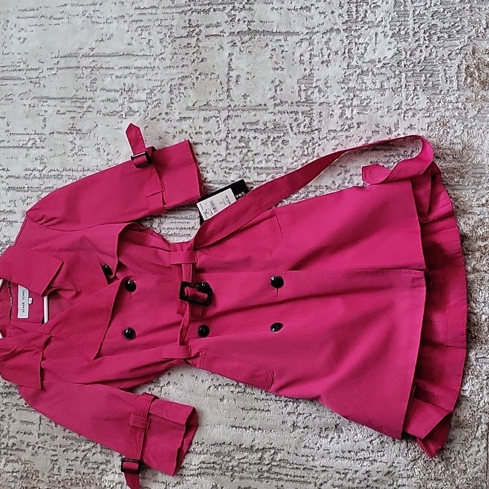 Magenta trench coat